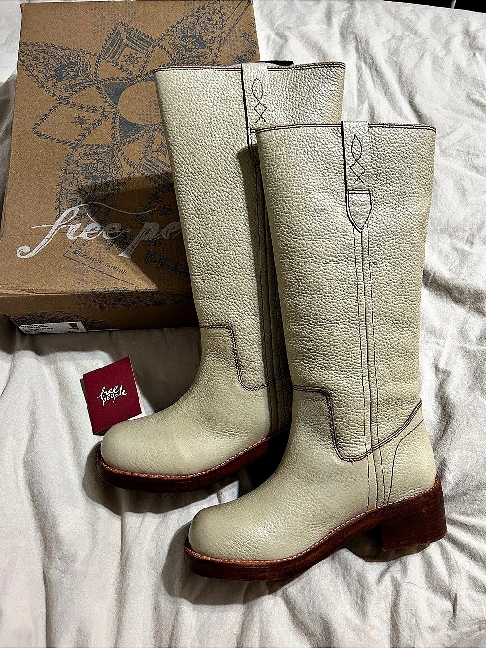 Free People Blaze Pull On Boot Leather Pull-On Boots US 7 NWT